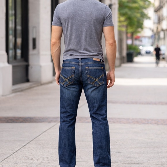 Men’s William Rast BEN Straight Leg Jeans – Dark Indigo | Made in USA - Picture 5 of 10